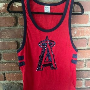 PINK Victorias Secret MLB Angels Baseball Tank-Top